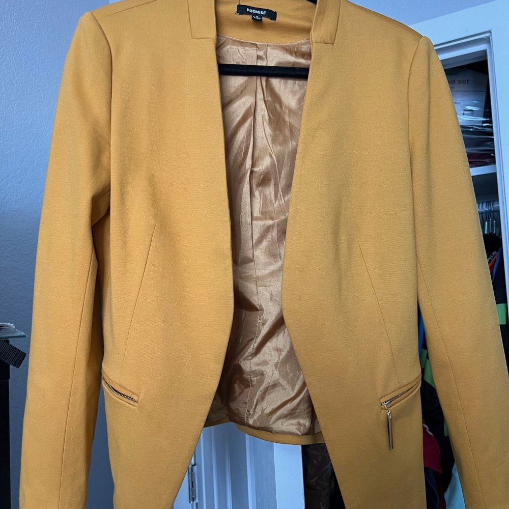 Mustard Blazer - Size 8